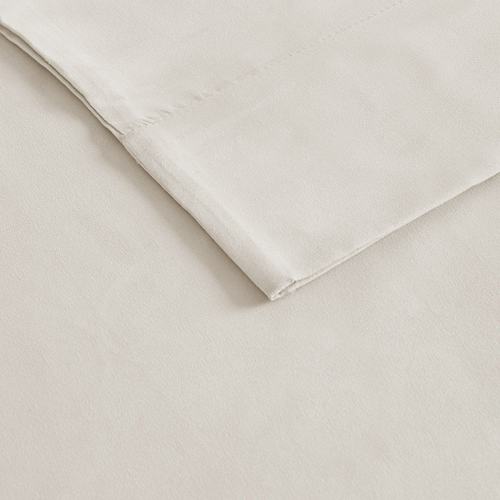 3M Microcell - Twin Luxurious Brushed Microfiber Deep Pocket Sheet Set - Ivory