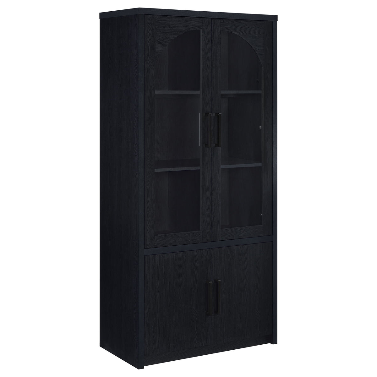 Shayne - 4 Door Display Cabinet With LED Lighting - Black