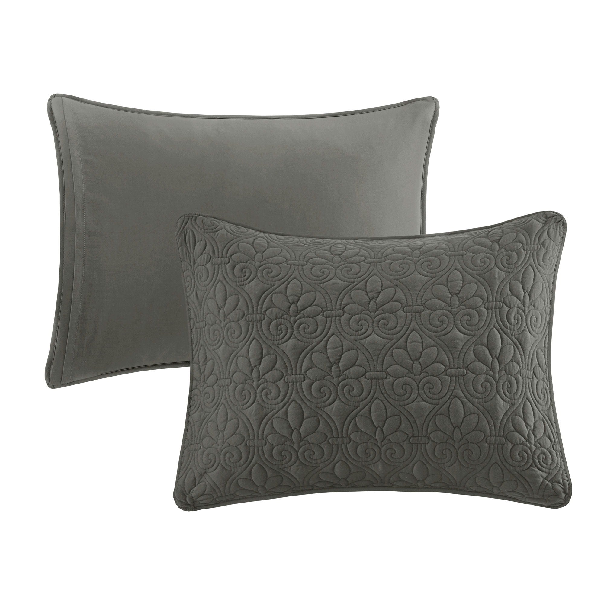 Quebec - King Fitted Bedspread (Set of 3) - Dark Gray