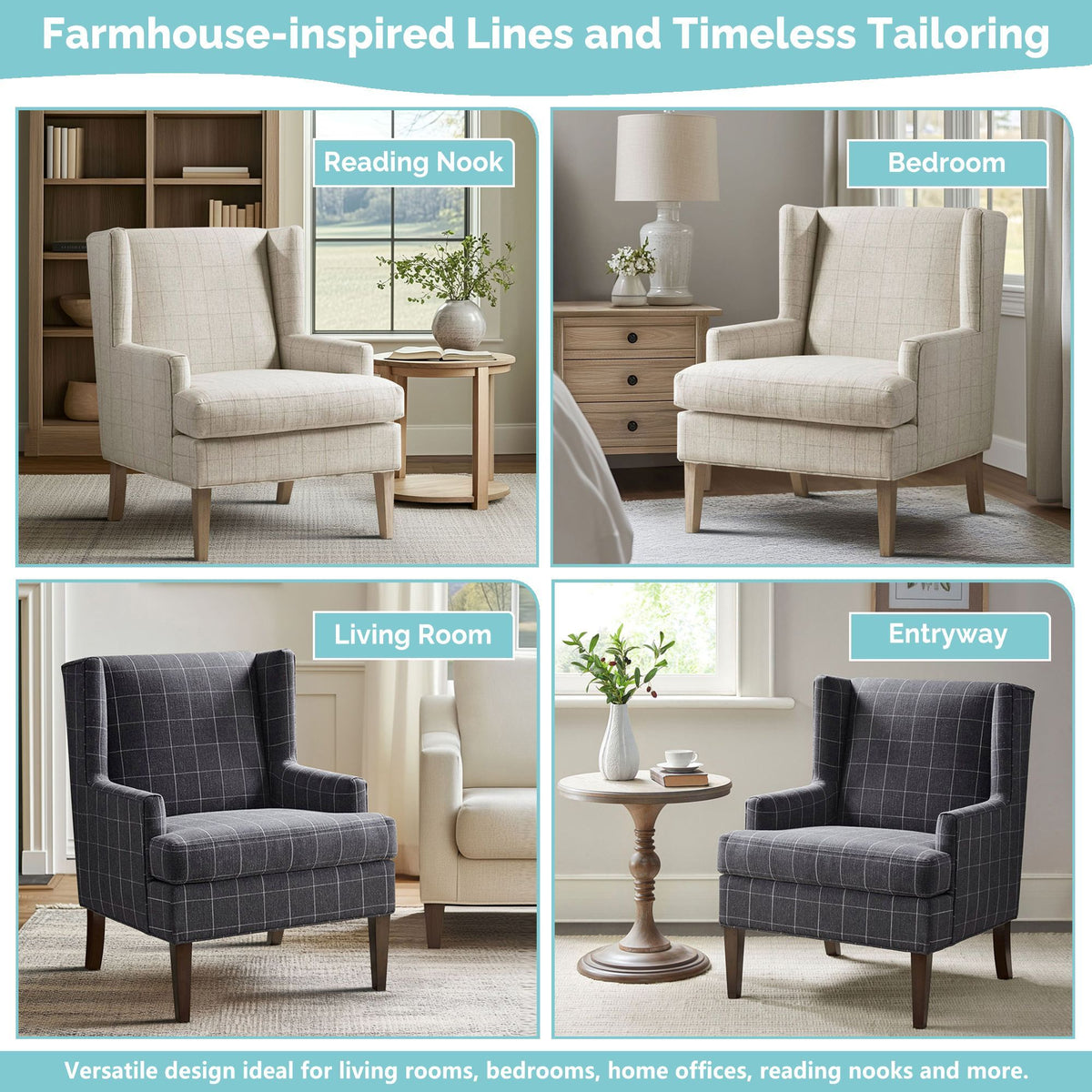 Decker - Wingback Armchair - Natural