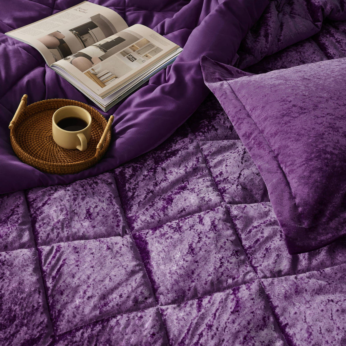 Felicia - King Comforter Set - Purple