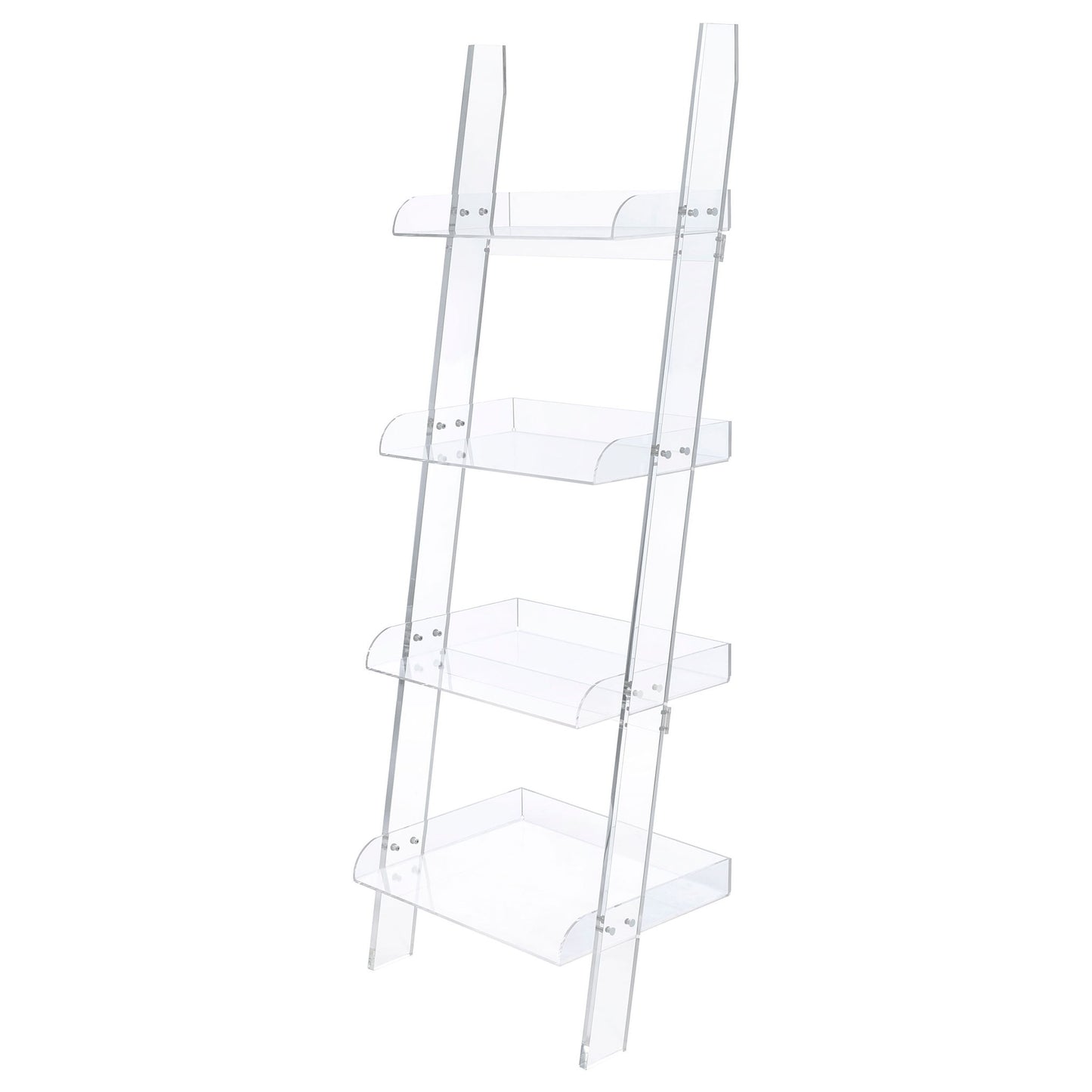 Cimarron - Ladder Bookcase With 4 Shelves - Clear
