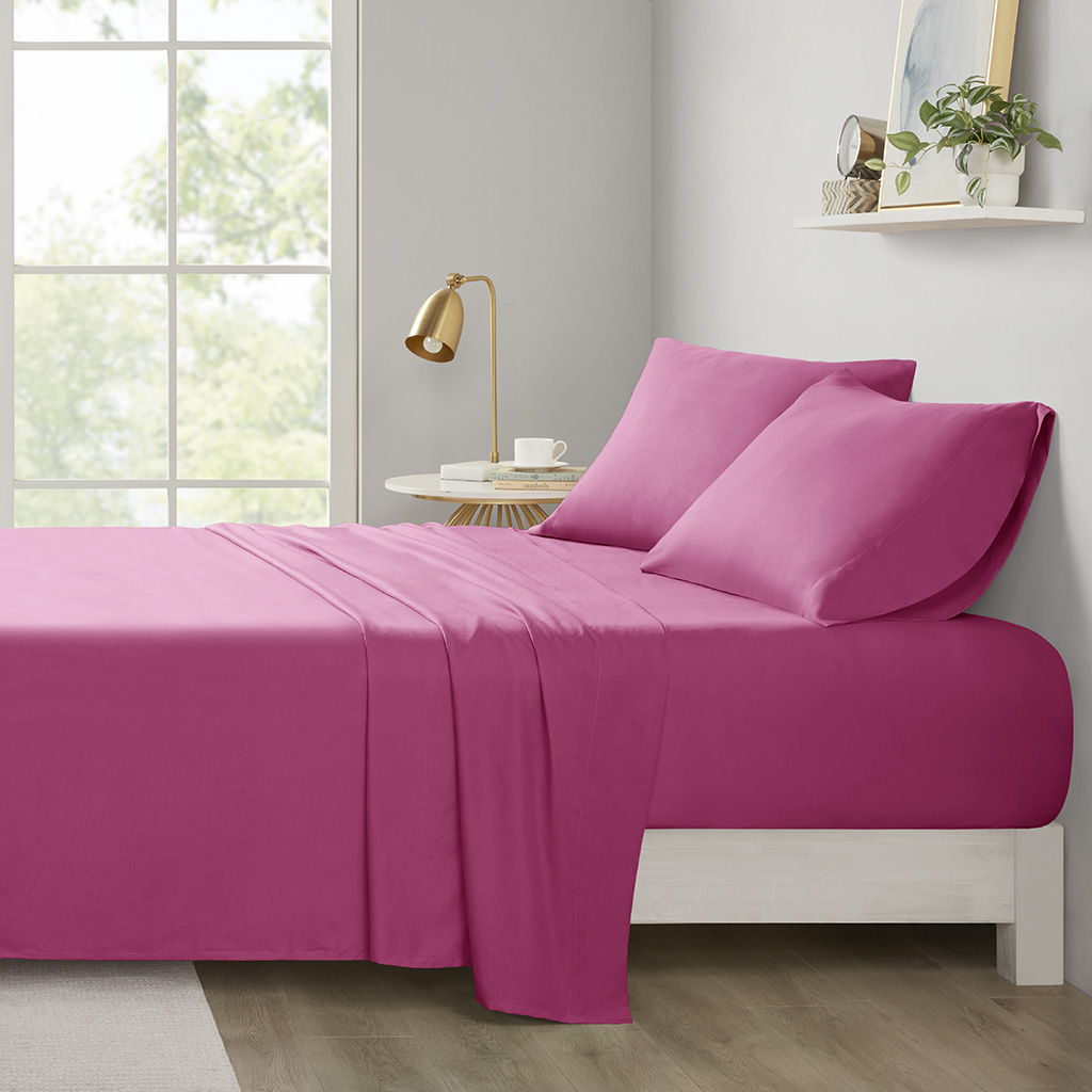 Microfiber - All Season Wrinkle Free Sheet Set - Pink