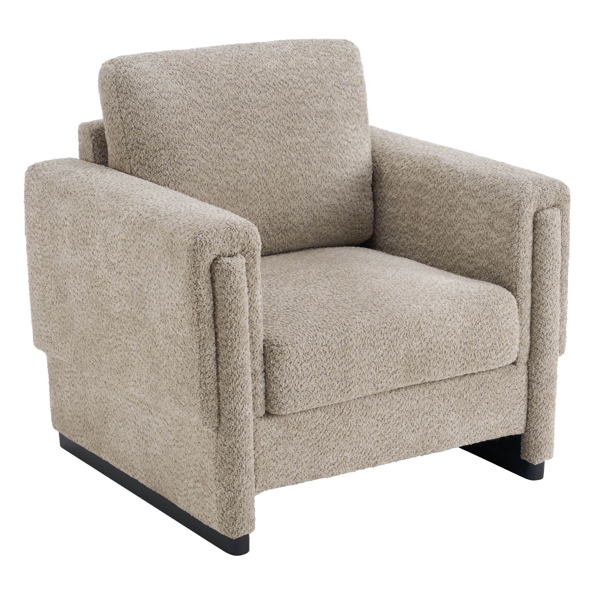 Upholstered Accent Armchair With Square Arm