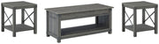 Freedan - 3 Pc. - Coffee Table, 2 End Tables - Grayish Brown