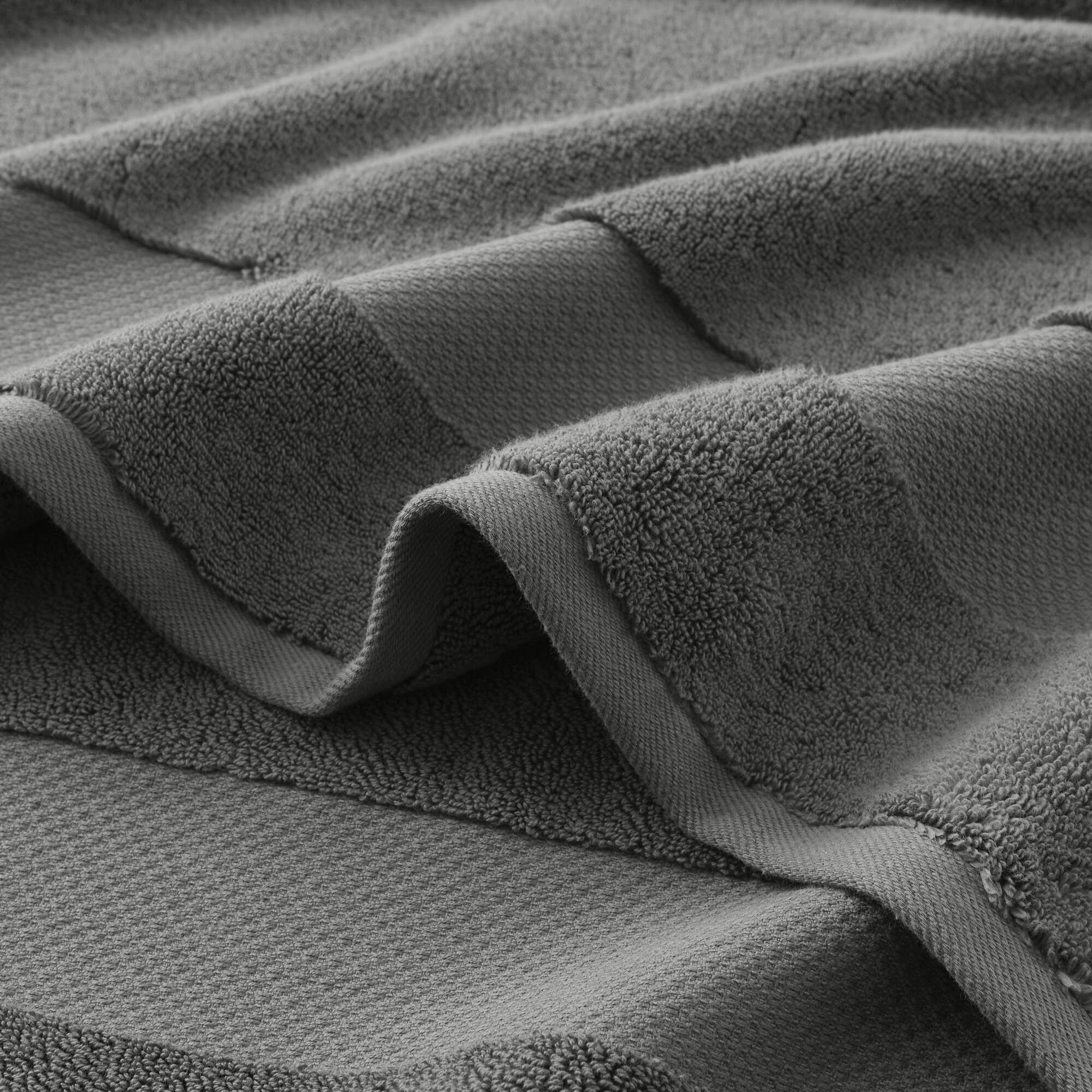 Turkish - 6 Piece Bath Towel Set - Charcoal