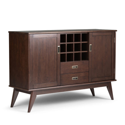 Draper - Sideboard Buffet And Wine Rack - Medium Auburn Brown