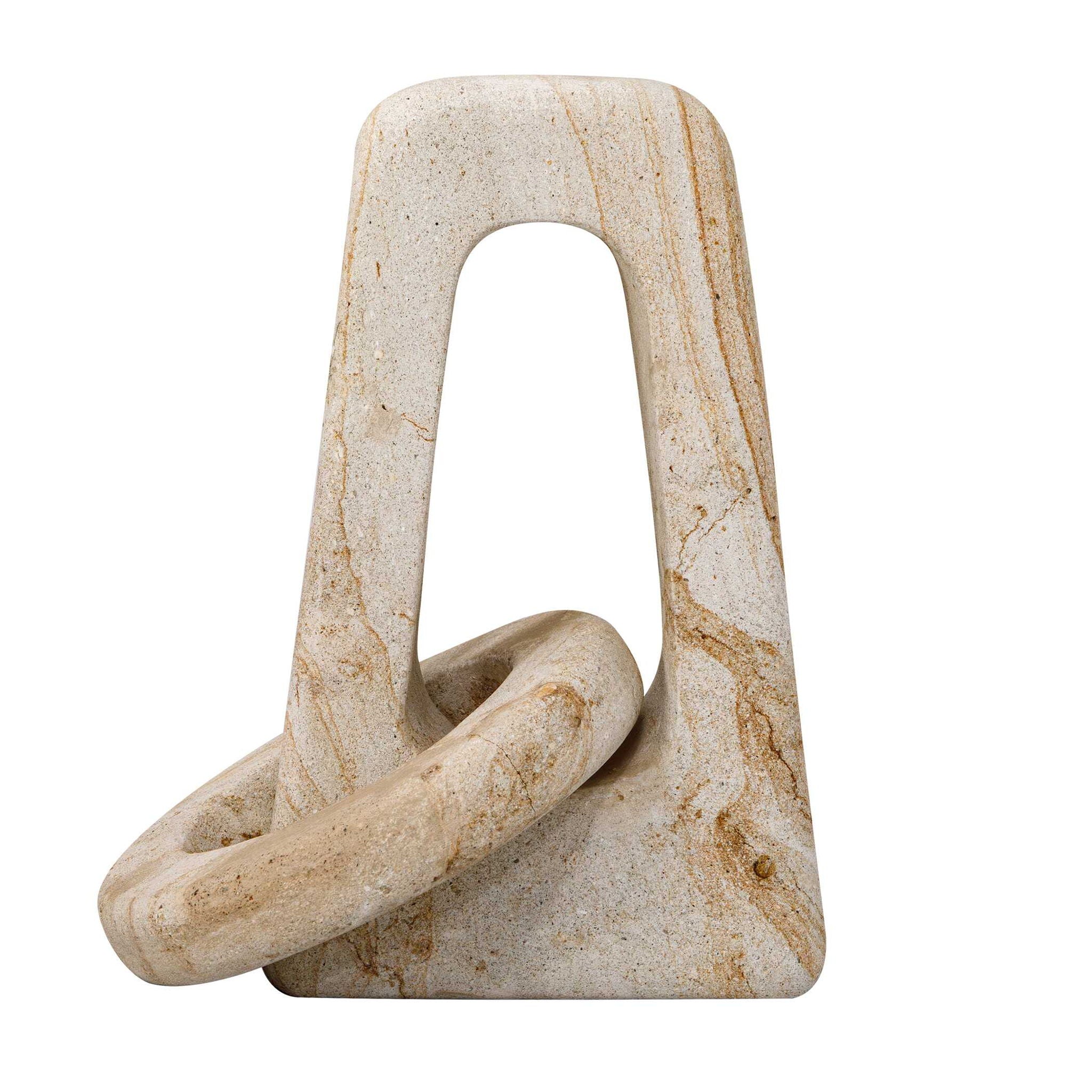 Continuum Stone - Indoor-Outdoor Sculpture - Brown / White