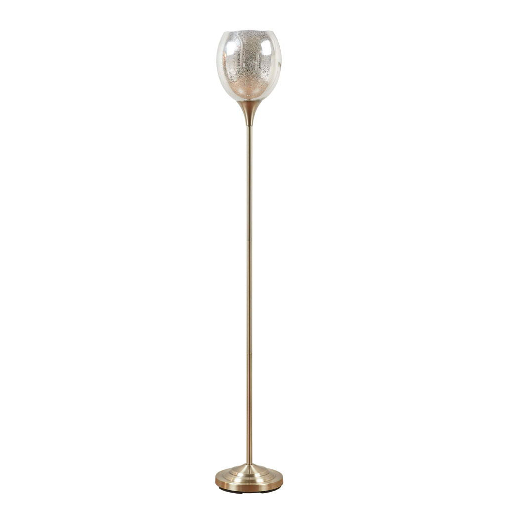 Bellow - Uplight Floor Lamp - Antique Brass