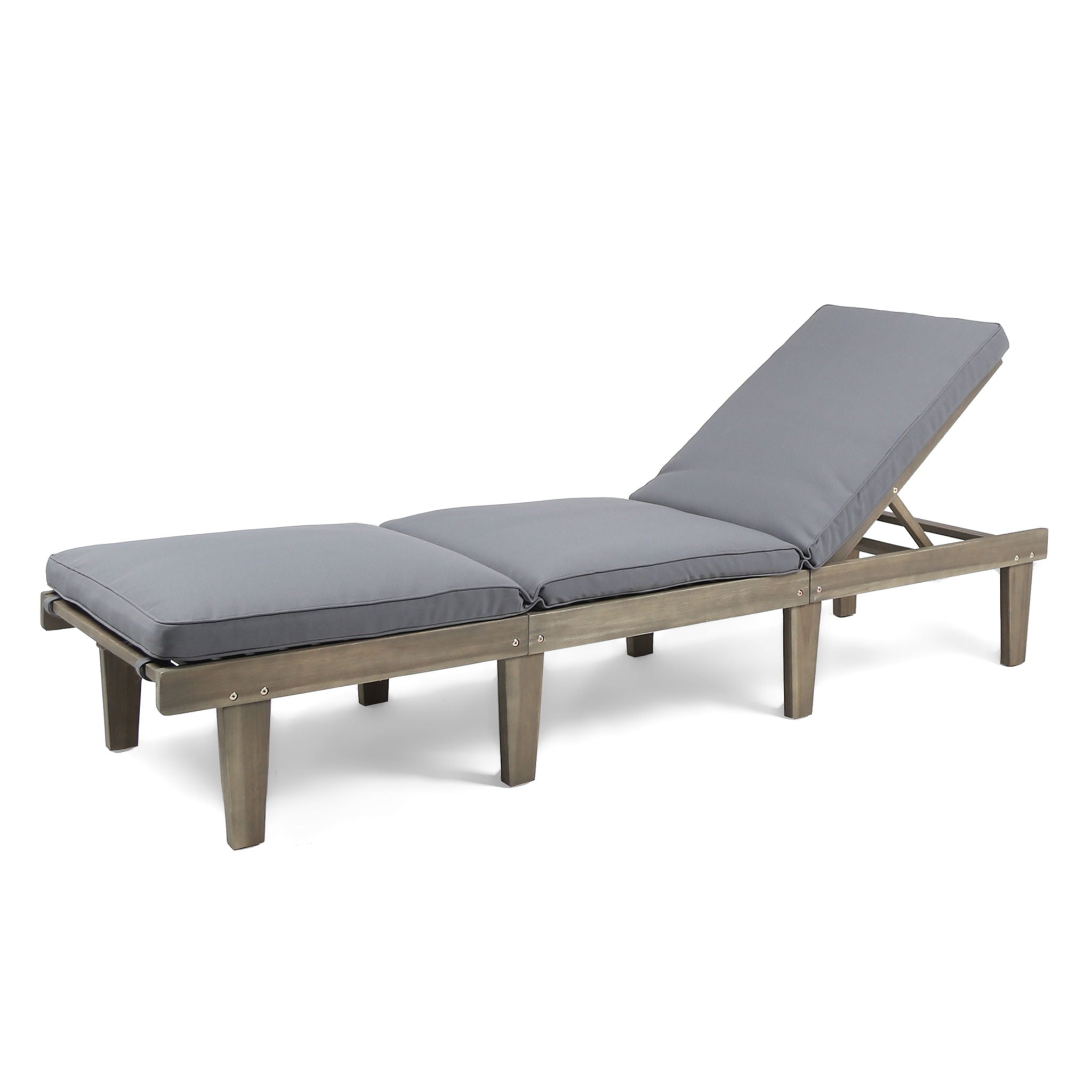Ariana - Wood Chaise Lounge With Cushion