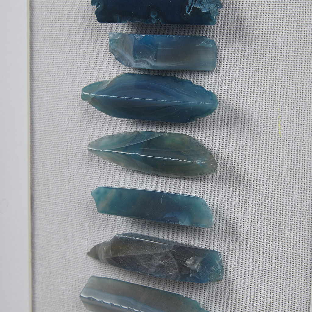 Cerulean Stones - Real Natural Agate Framed - Blue