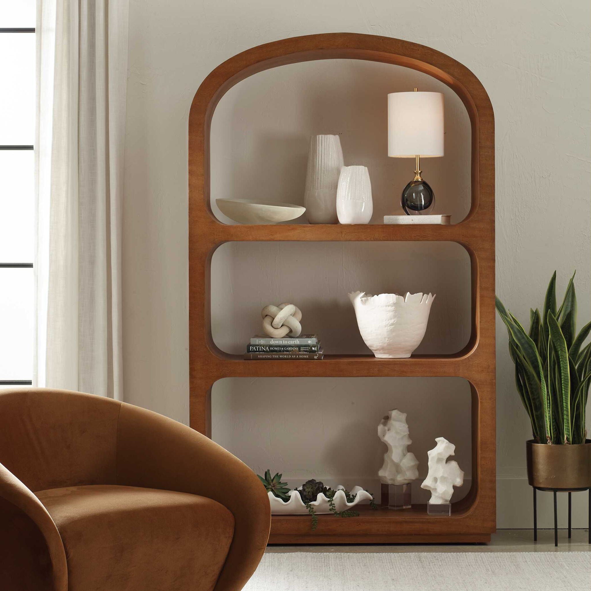 Achley - Seamless Wooden Etagere - Woodtone