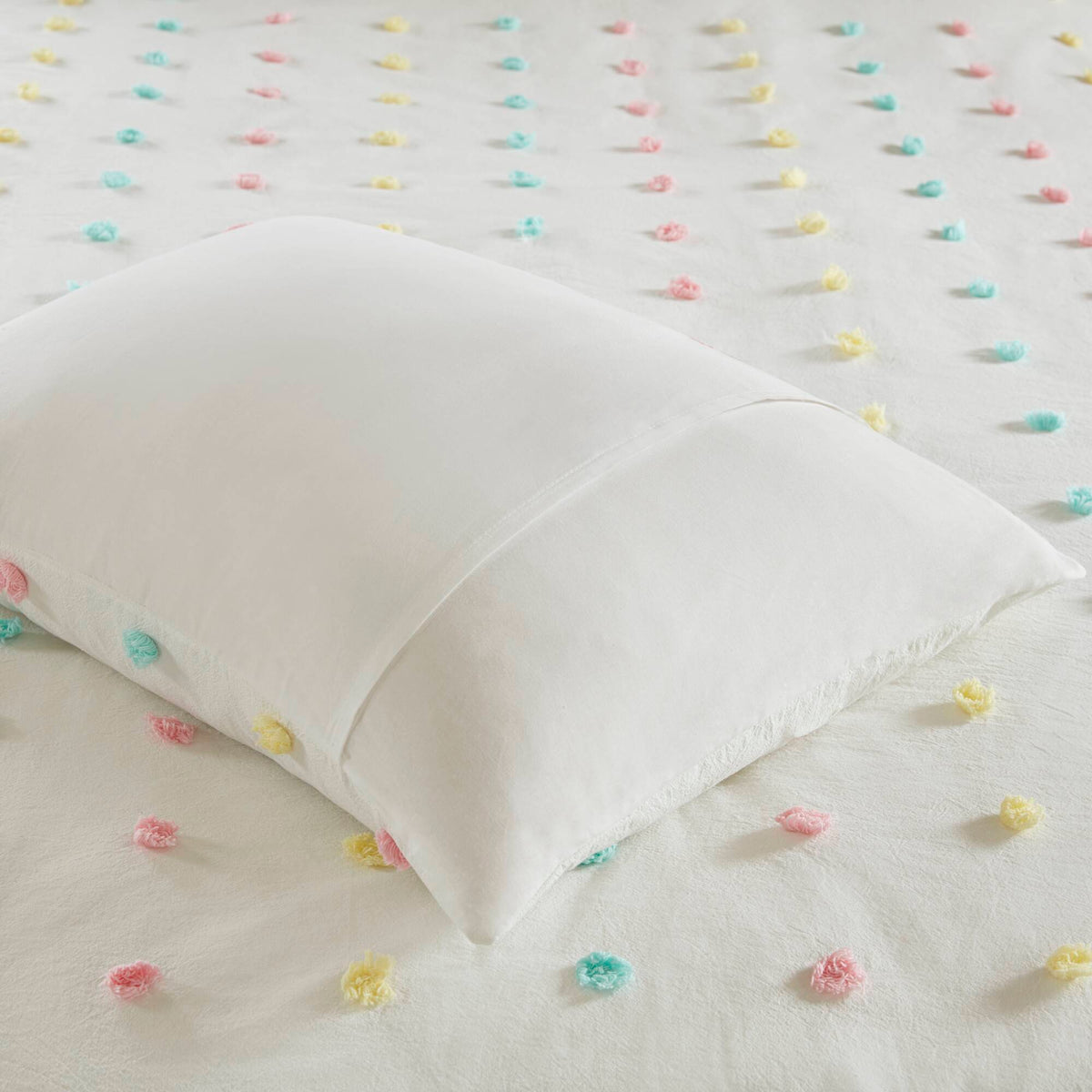 Callie - Twin Pom Pom Comforter Set - Multi