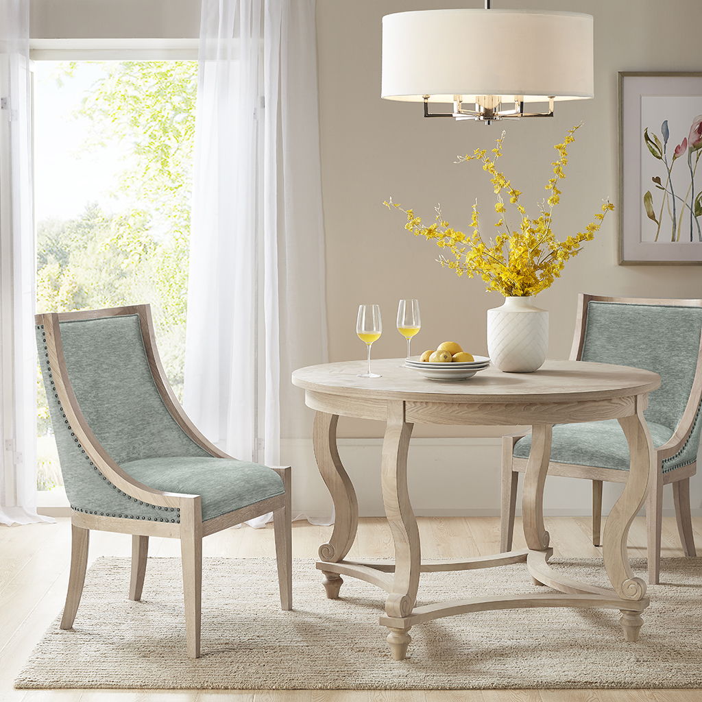 Elmcrest - Upholstered Dining Chair With Nailhead Trim - Soft Green