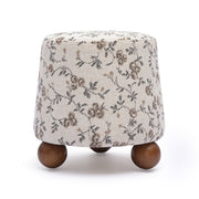 Jaine - Floral Jacquard Ottoman - Beige