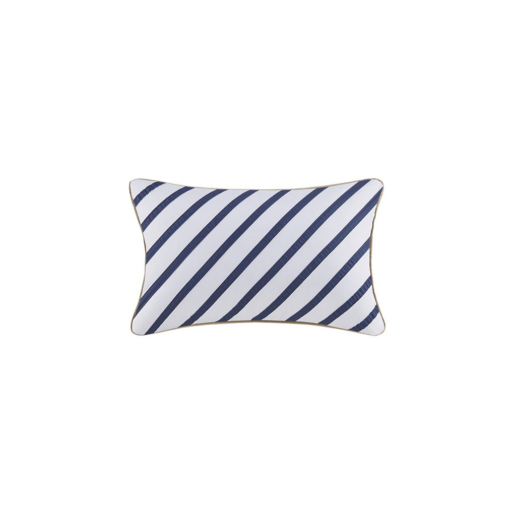 Ashton - Comforter Set - Khaki / Navy