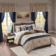 Delaney - California King 24 Piece Room In A Bag - Navy