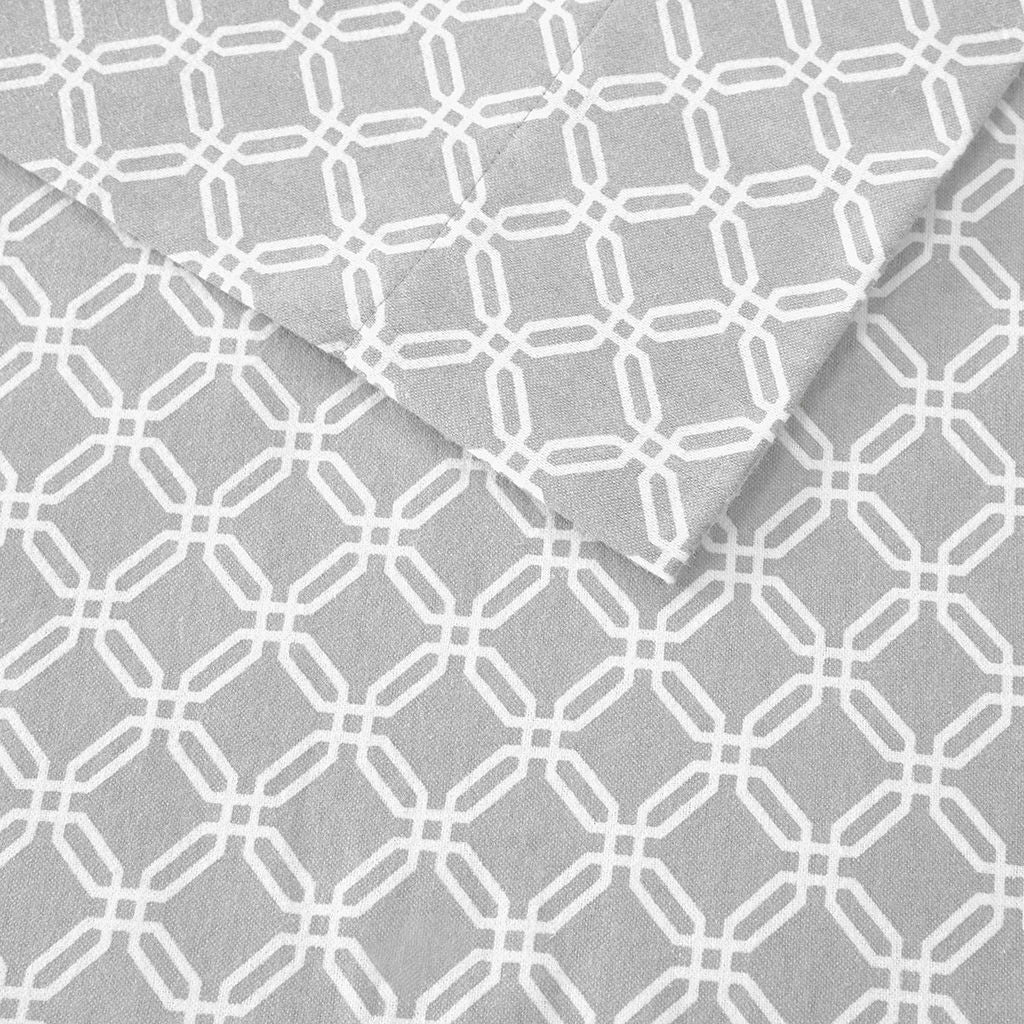 Cozy Flannel - Printed Sheet Set - Gray Geo