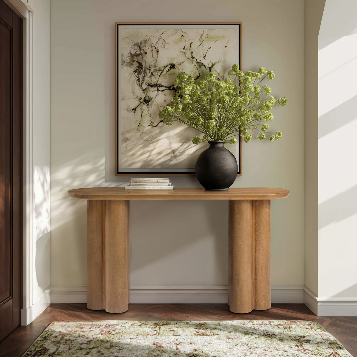 Benji - Oval Console Table - Natural