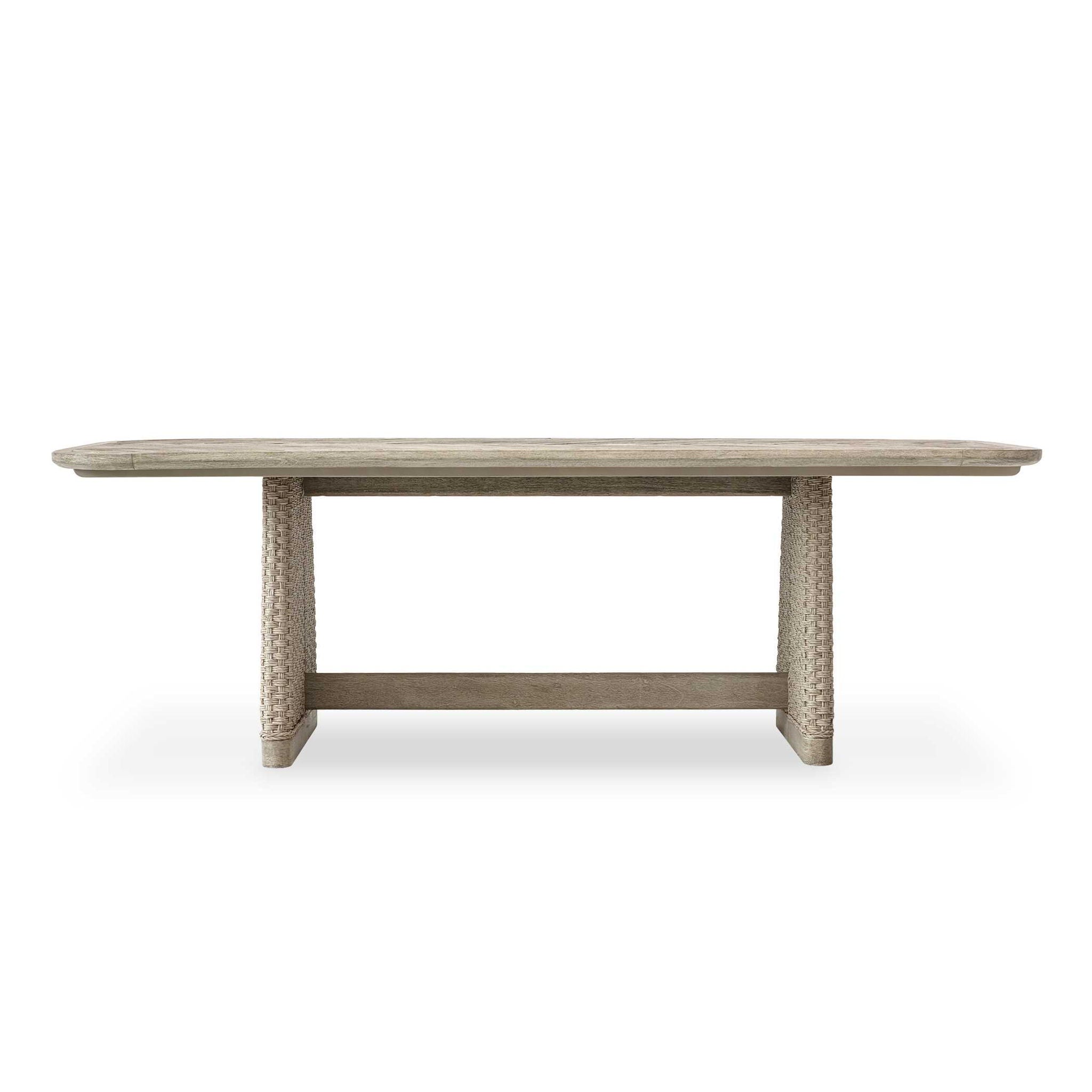 Harbor - Herringbone Indoor-Outdoor Dining Table - Brown