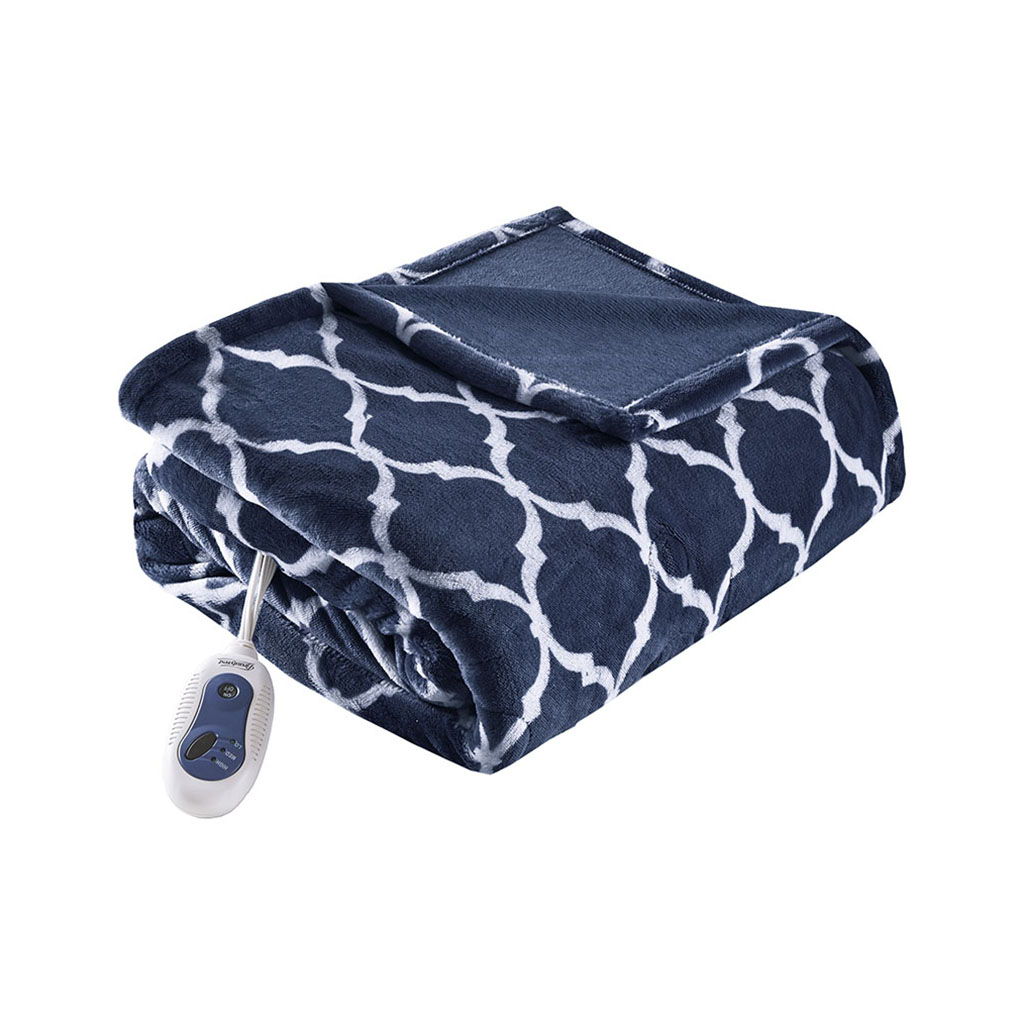Heated Ogee - Throw - Indigo