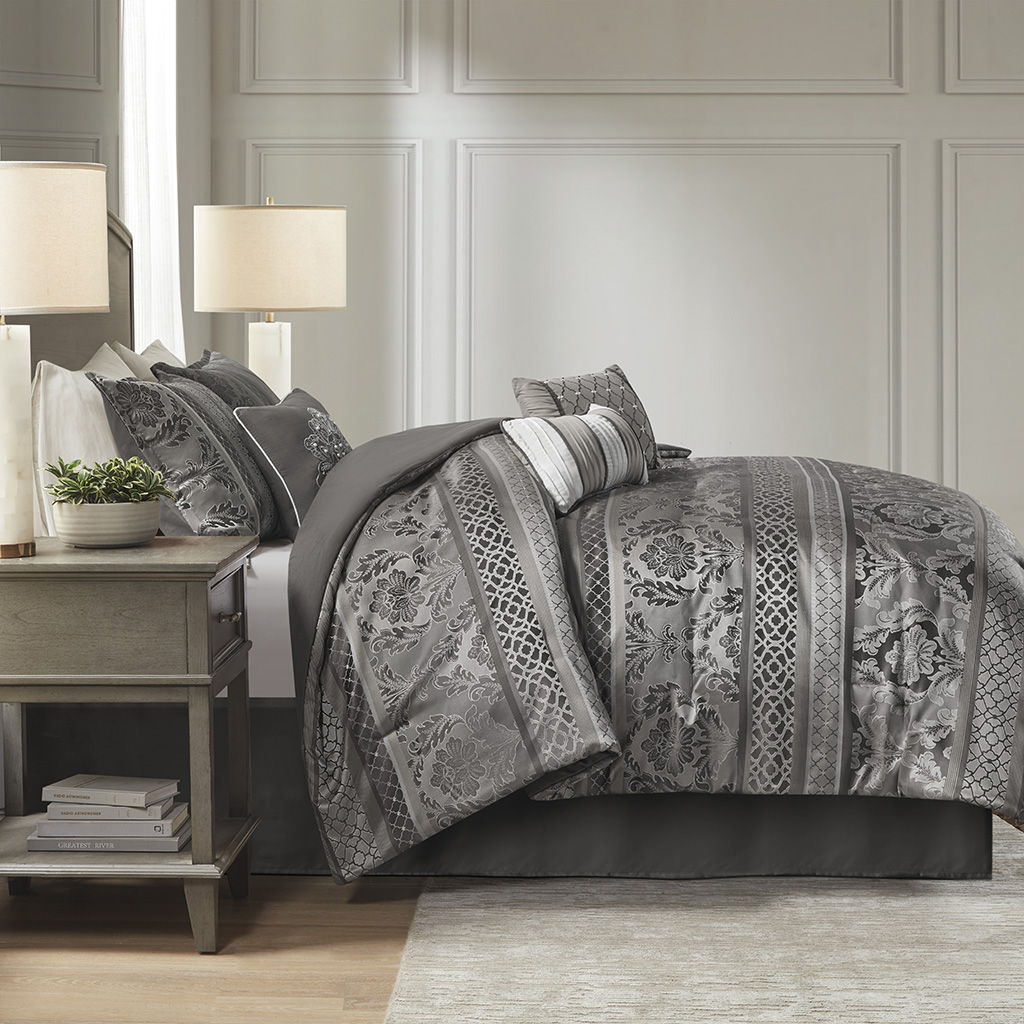 Bellagio - 7 Piece Comforter Set - Gray