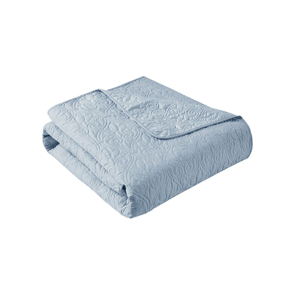 Quebec - Oversized Quilted Throw - Blue