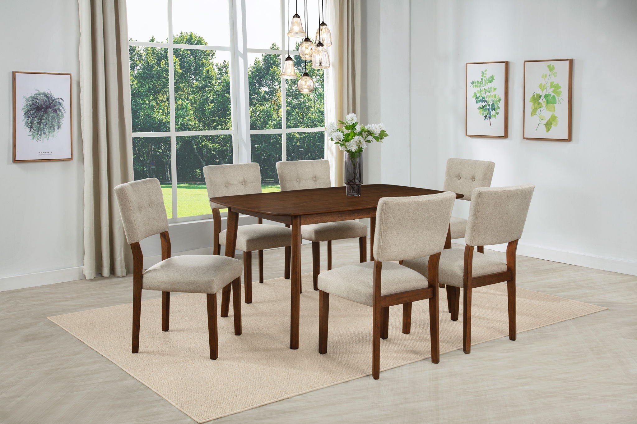 Gregory - Side Chair (Set of 2) - Beige / Brown