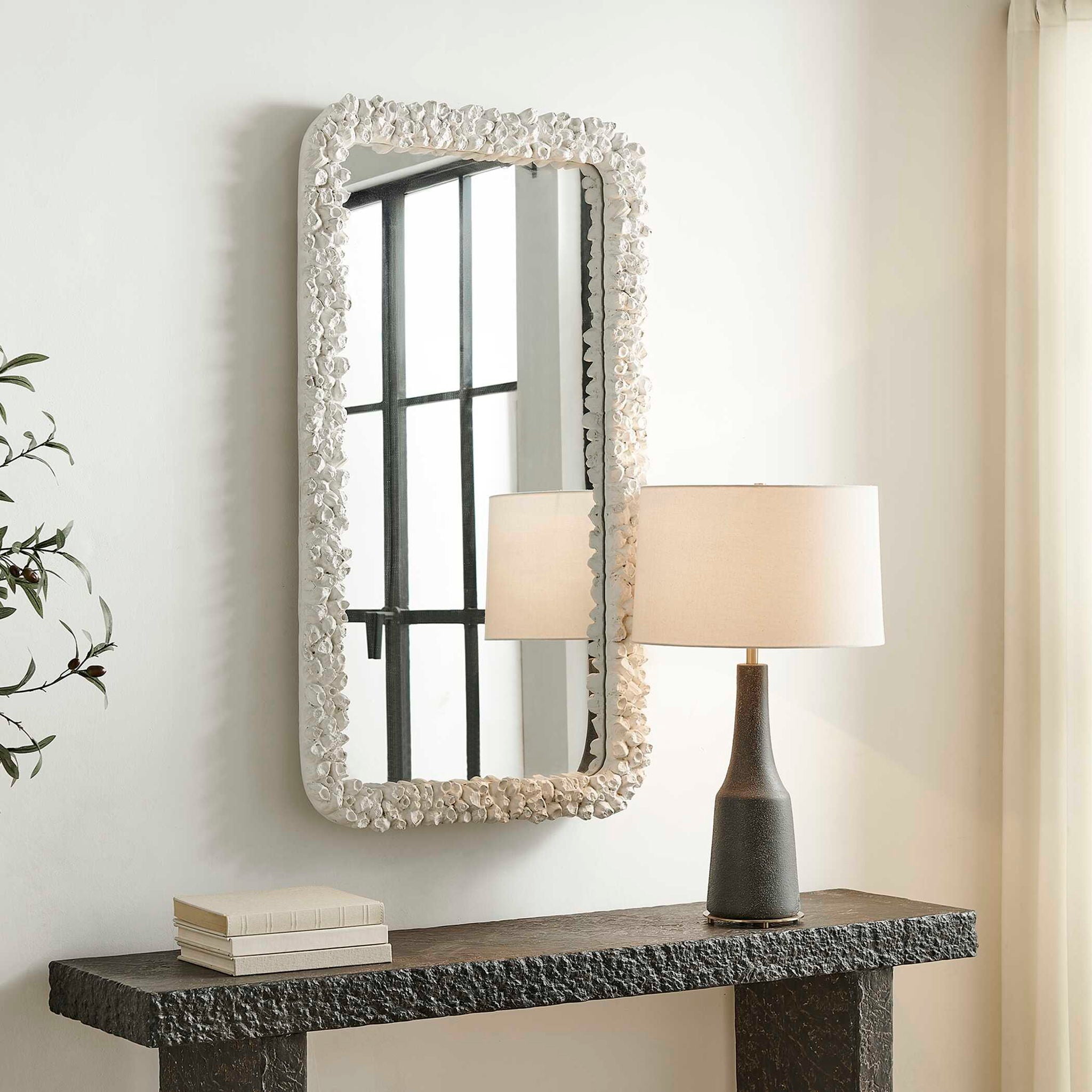 Barnacle - Rectangular Mirror - White