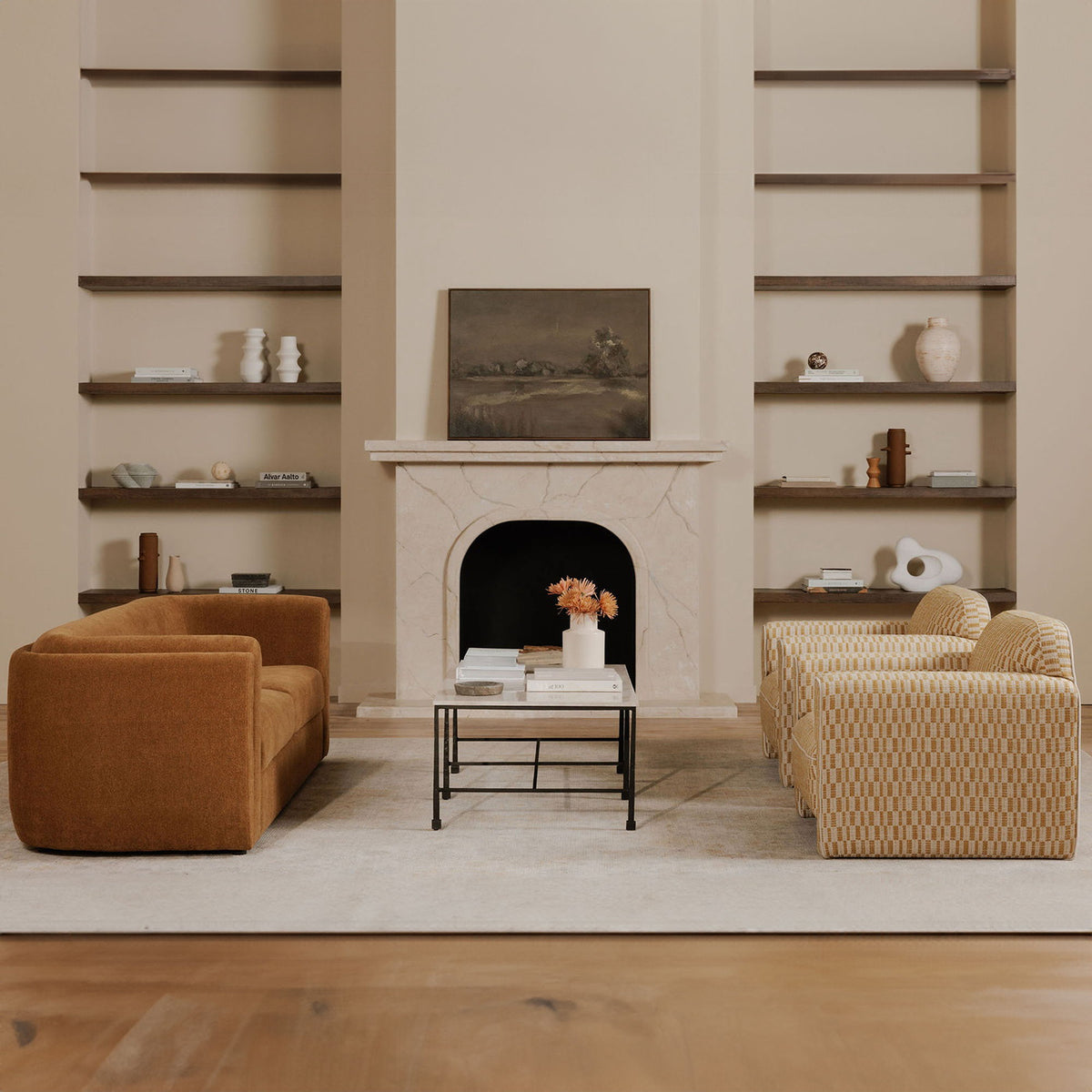 River - Coffee Table - Botticino Beige