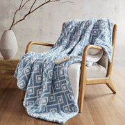 Amira - Dream Soft Heated Throw - Blue Geo