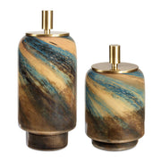 Celestial Tide - Glass Containers (Set of 2) - Bronze