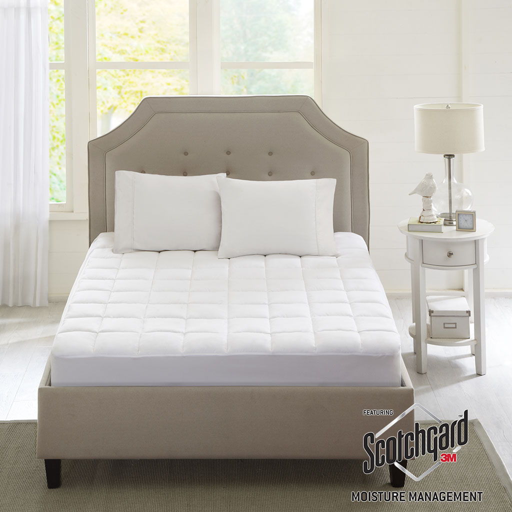 Highline - Twin 3M Scotchguard Mattress Pad - White