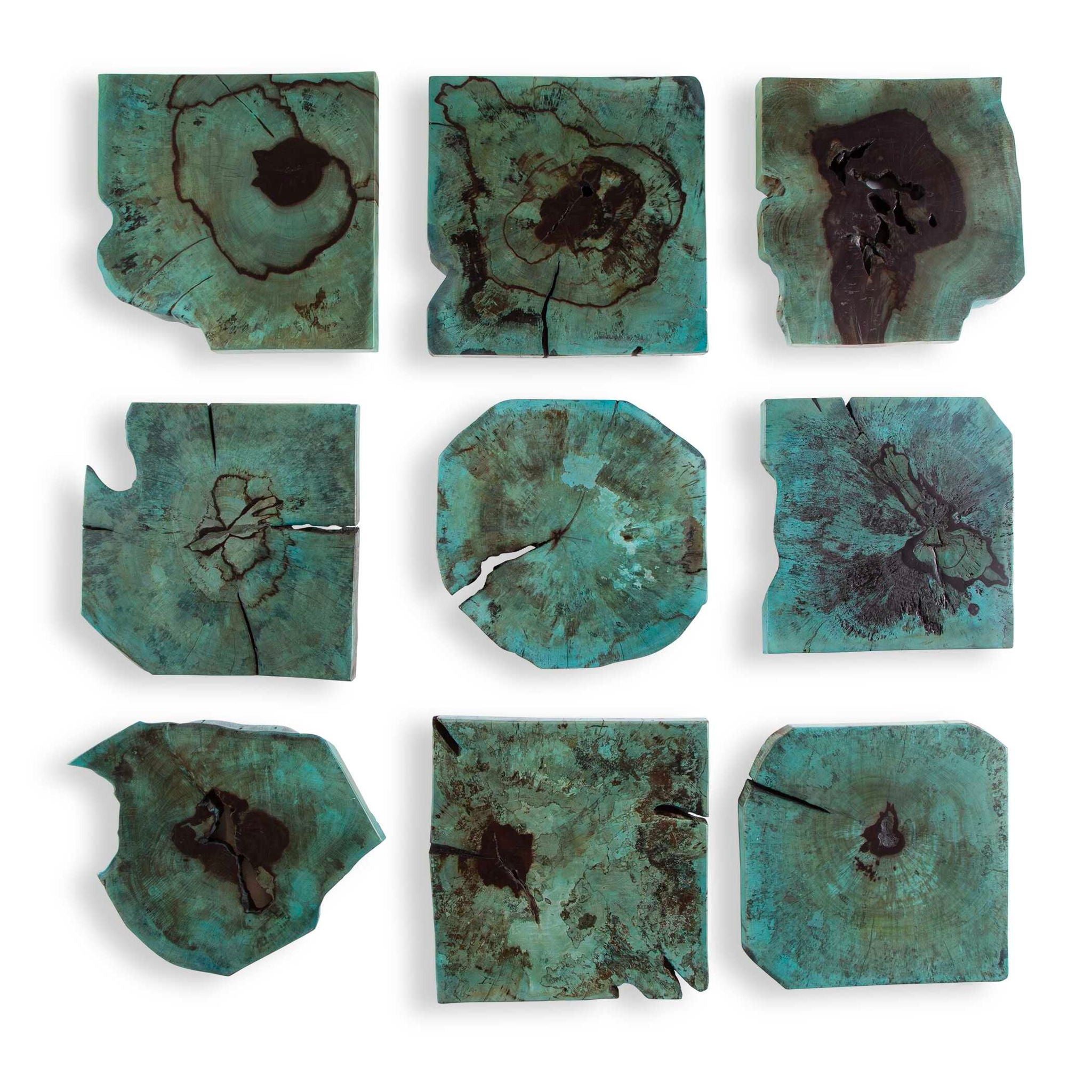 Bahati - Wood Wall Decor (Set of 9) - Blue
