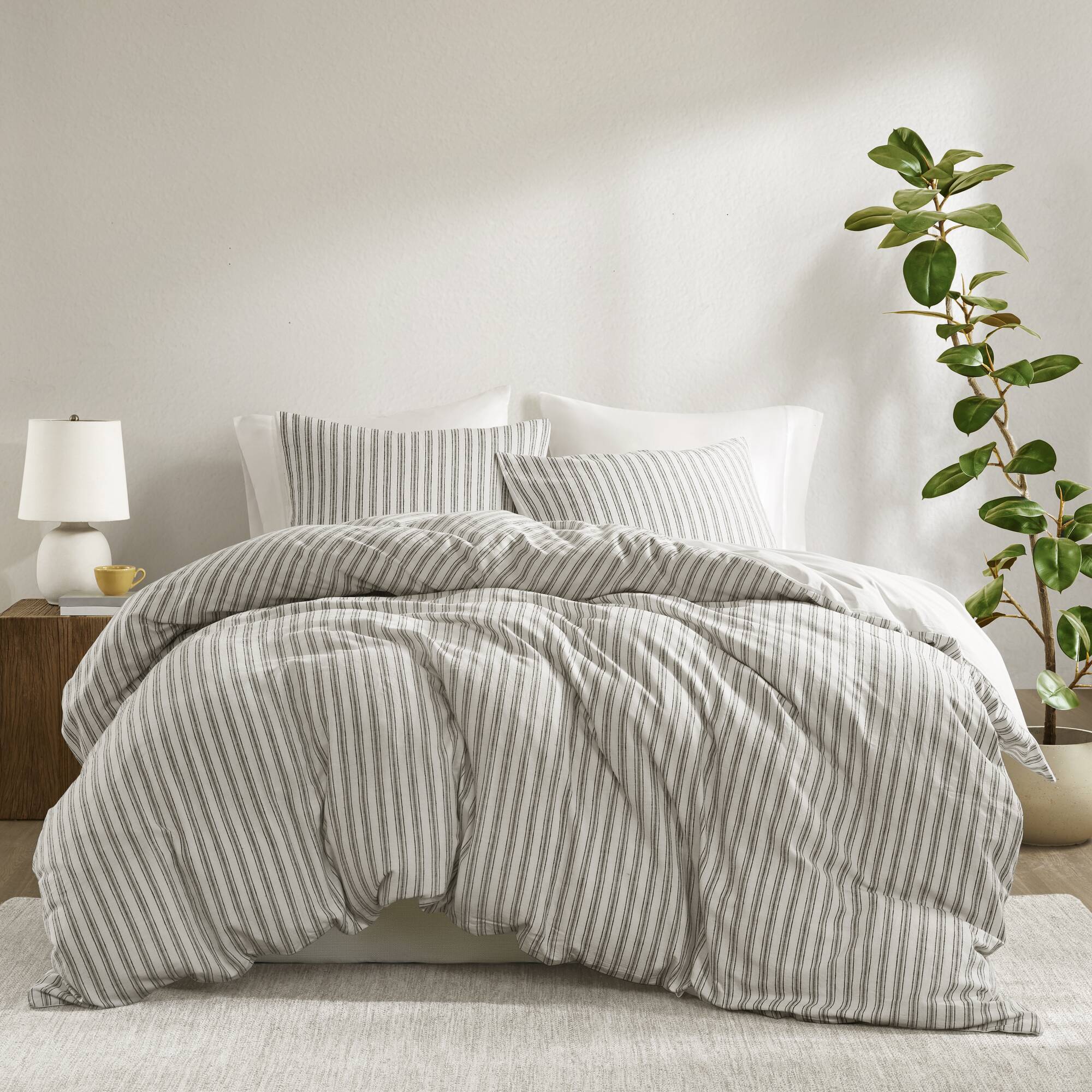 Etta - 3 Piece King Duvet Set - Gray
