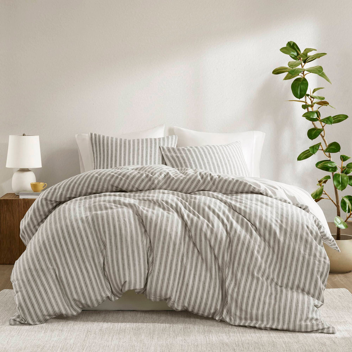 Etta - 3 Piece California King Duvet Set - Gray