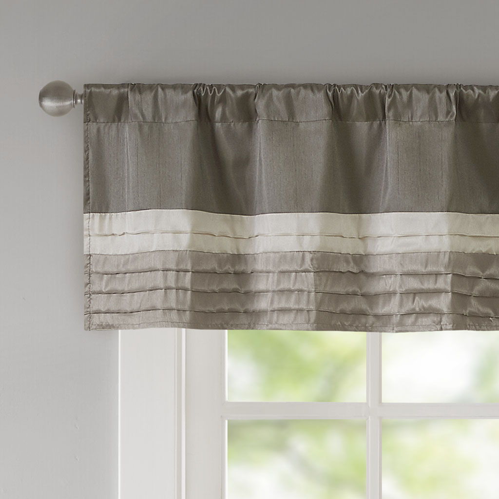 Amherst - Polyoni Pintuck Window Valance - Natural