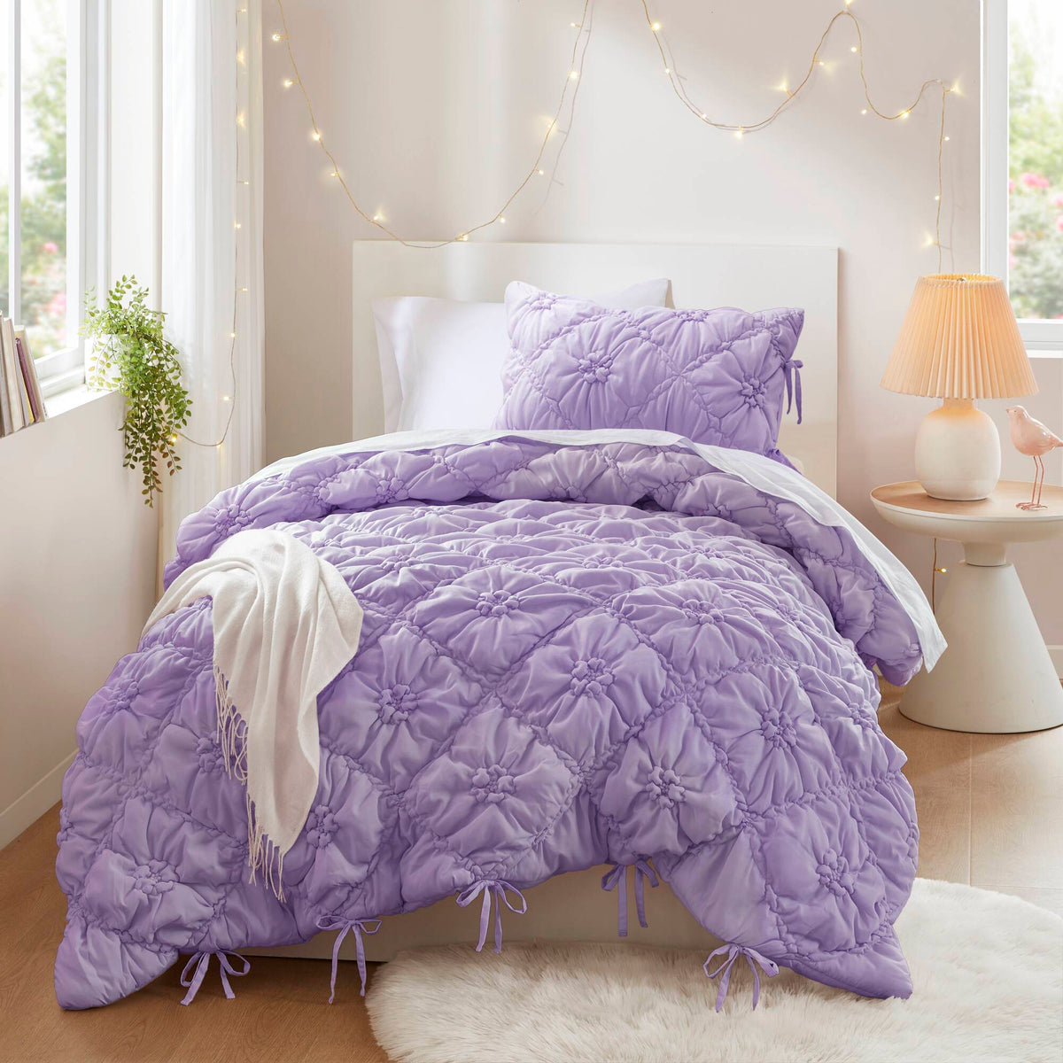 Lily - 2 Piece Comforter Set - Purple