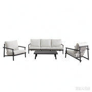 Aurelia - 4 Pieces Set - Carbon Gray / Cream Beige