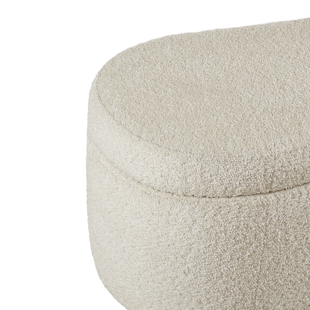 Bailey - Boucle Flip Top Storage Bench - Cream