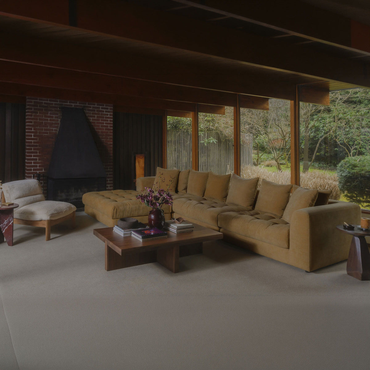 Davie - Lounge Modular Sectional - Golden Yellow