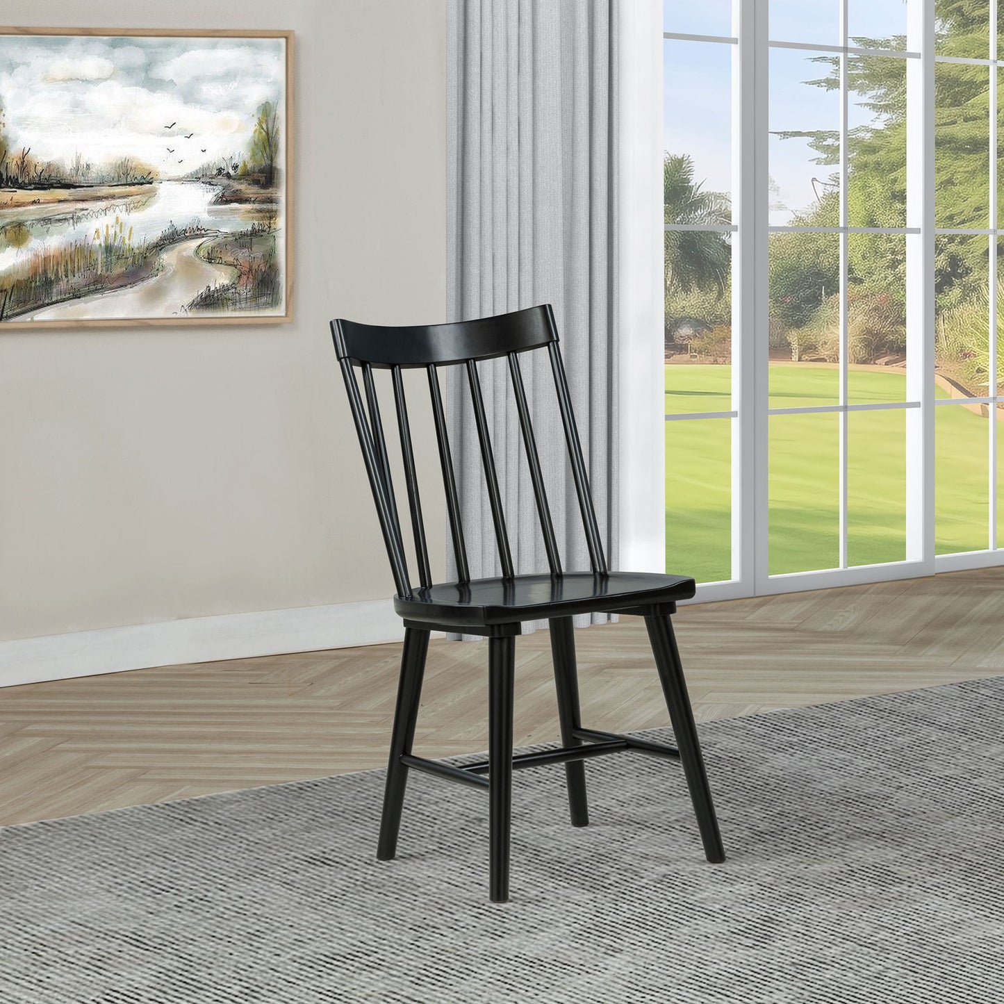 Carlos - Windsor Style Dining Side Chair (Set of 2)