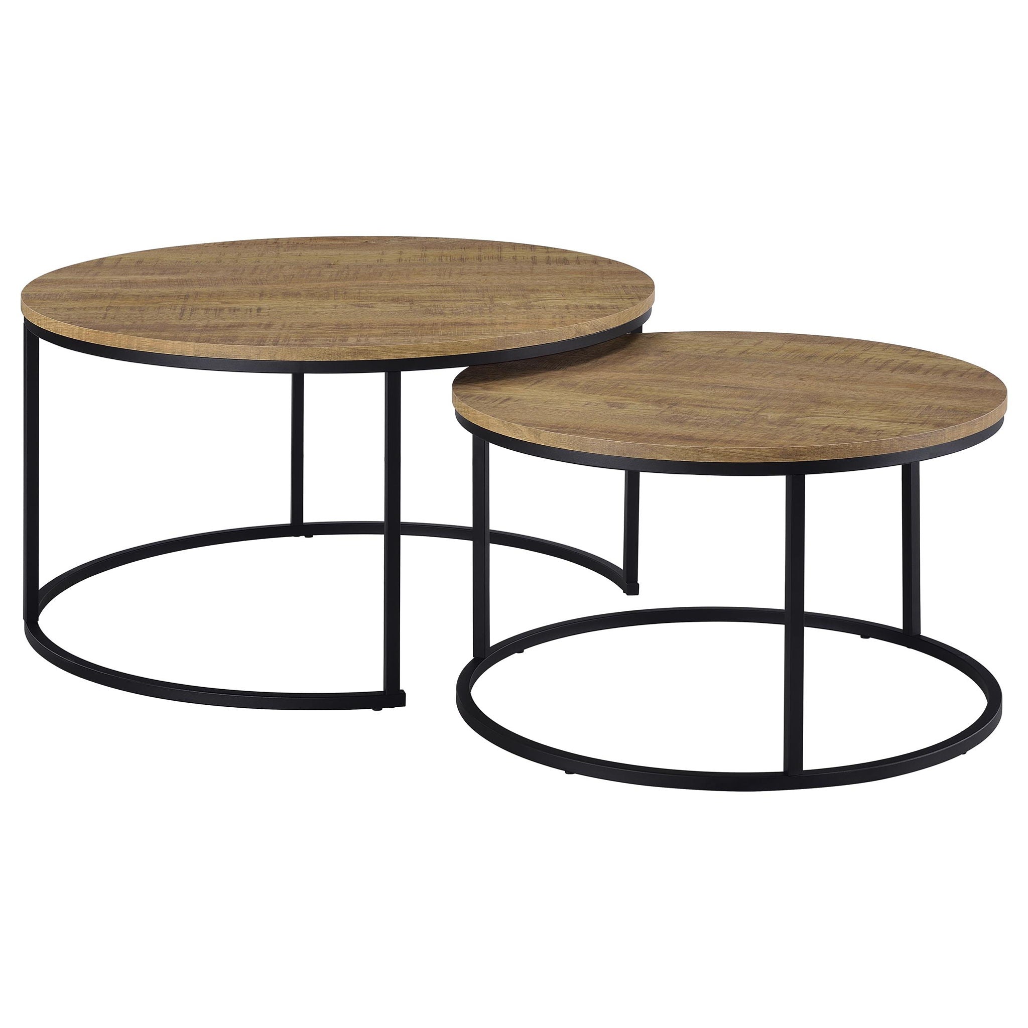 Arrize - 2 Piece Round Nesting Coffee Table Set - Mango Color