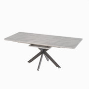Modern Extendable Dining Table Set With Soft Padded Armless Chairs