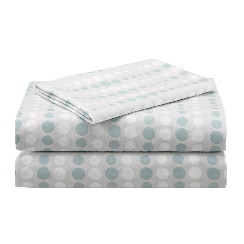 Knowles - Twin Complete Comforter And Sheet Set - Aqua