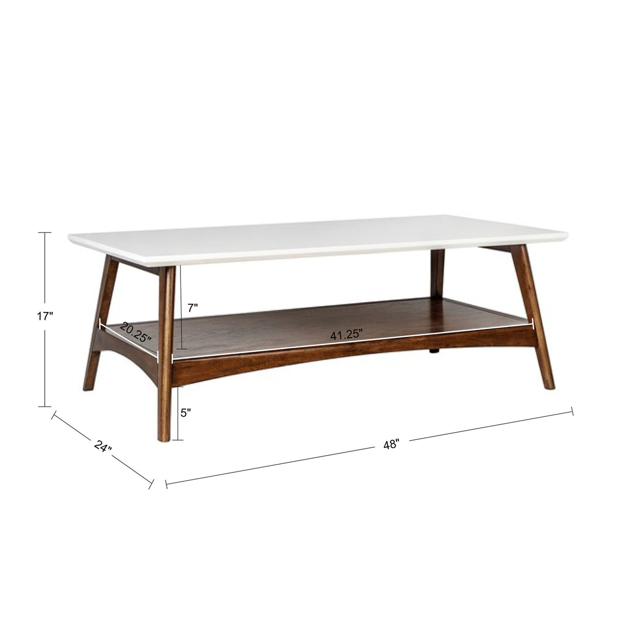 Parker - Coffee Table - Off-White / Pecan