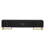 TV Media Console Table, TV Stand With Storage For Living Room - Black