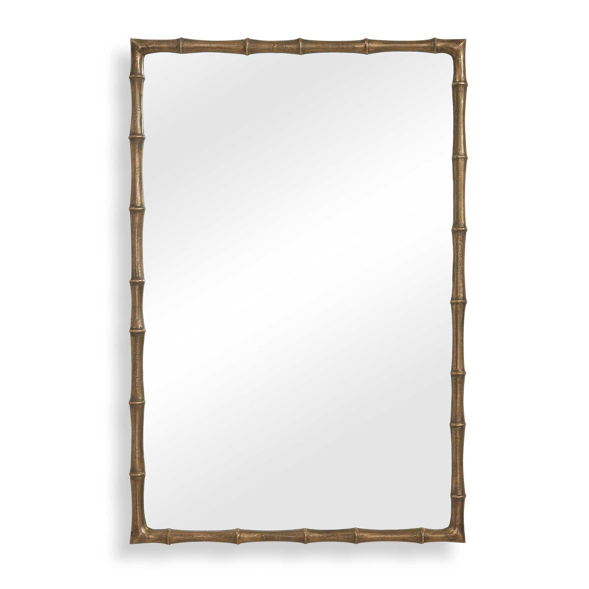 Brass Bamboo - Rectangle Mirror - Brass / Gold