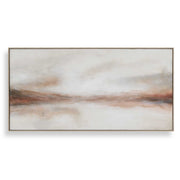 Haze In The Horizon - Landscape Painting - Brown / Orange / White