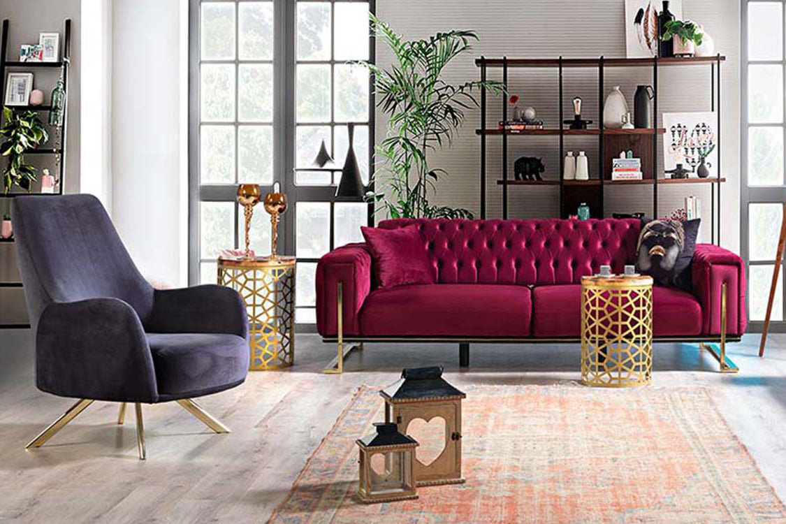 Tesla Gold Sofa